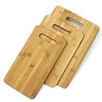 Chef Craft Classic Bamboo Cutting Board, 7.75x14, 9.5X12.5, 11X15 inch 3 Piece Set, Natural