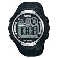 Lorus Gents Digital Black Strap Watch