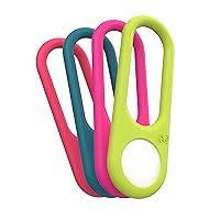 Speck Products Presidio Sililoop AirTag Holders, Assorted Neon Colors, 4-Pack