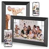 2 Pack Digital Picture Frame 10.1 Inch WiFi Electronic Photo Frame 32GB Storage SD Card Slot IPS Touch Screen HD Display Auto-Rotate Slideshow Share Videos Photos Remotely Via Uhale App