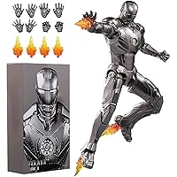 Irοnman Movie Series - Collectible Irοnman Action Figure Metal Painting 20 Joints Movable Model Toys (7 inches) (Mark 2)