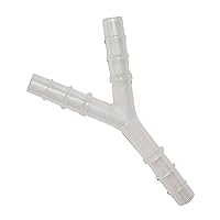 Y Tubing Connector for Oxygen & Aerosol Therapy - Male to Male - 5 Pack