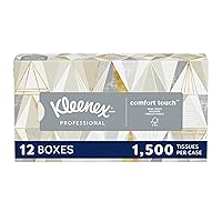 Professional Facial Tissues, Bulk (03076), 2-Ply, White, Flat Facial Tissue Boxes for Business, Convenience Case (125 Tissues/Box, 12 Boxes/Case, 1,500 Tissues/Case)