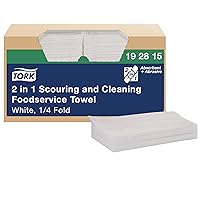 Tork 2 in 1 Scouring and Cleaning Foodservice Towel White, Absorbent, 1 x 120 Sheets, 192815