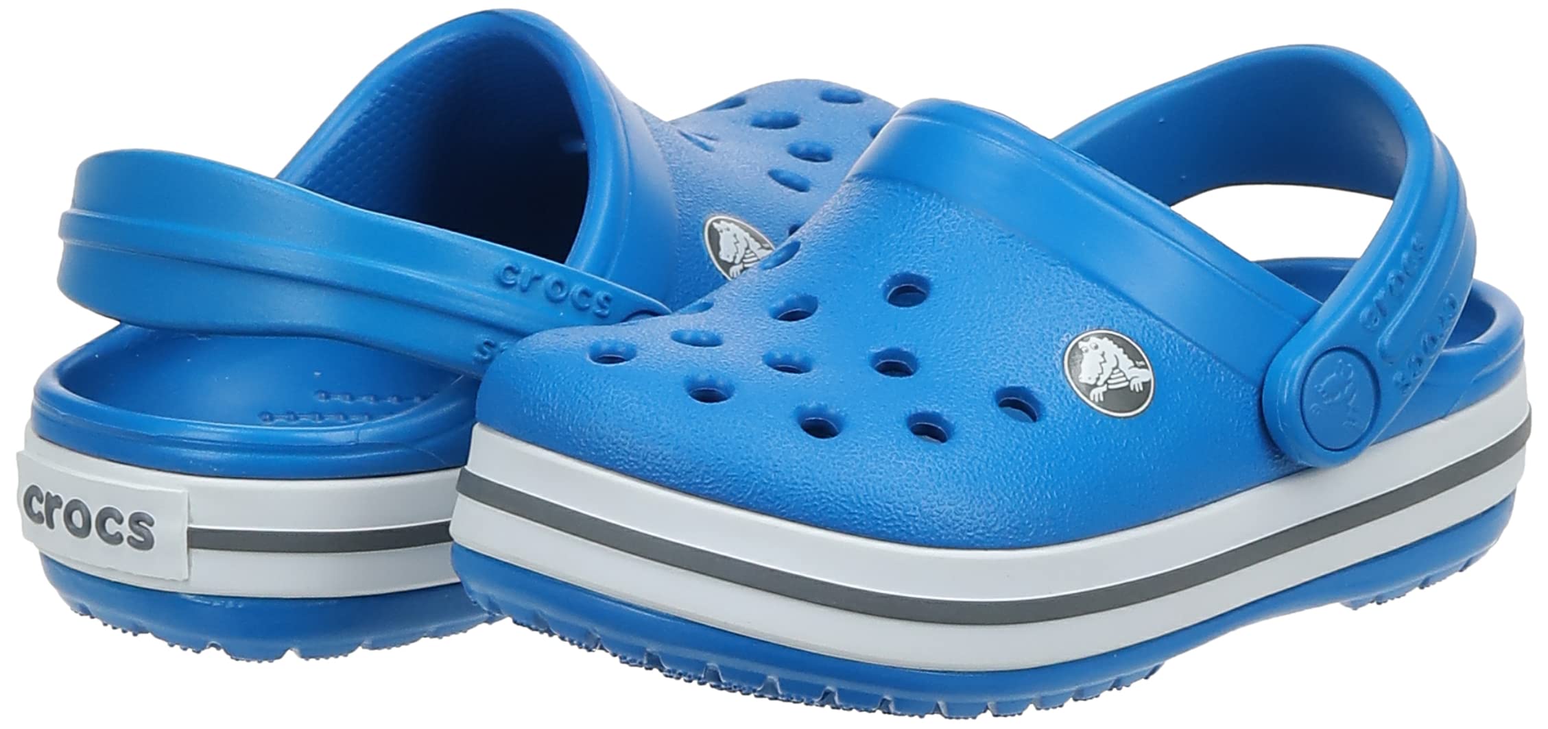 Crocs Kids' Crocband Clog , Bright Cobalt/Charcoal, 6 Big Kid