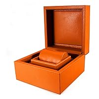 Leather Clamshell Watch Box Pu Jewelry Storage Box Watch Case Gift Watch Storage Box