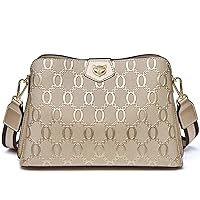 FOXLOVER Cowhide Leather Corssbody Bags for Women with Adjustable Strap Trendy Shoulder Purse Large Capacity Commute Handbag