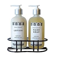 Buck Naked Soap Set - Eco-Friendly, Vegan, Hypoallergenic, Made in USA - Includes Lotion & Refillable Liquid Soap with Metal Holder