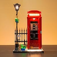 BrickBling LED Lighting for Lego Red London Telephone Box 21347, Creative Lights, No Lego Model Included