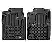 Cat® DuraShield XL Floor Mats for Trucks - All Weather Rubber Truck Floor Mats with Anti-Slip Backing, Universal Trim-to-Fit Car Floor Mats for Large Full-Size Vehicles, Black Floor Mats for Cars
