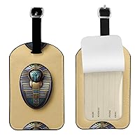 Egyptian Scarabs Luggage Tag Hang Tag, 1 Piece Luggage Tag, Leather Luggage Tag, for Suitcase and Travel Bag