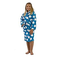 Custom Embroidered Polka Dot Printed Kids Hooded Cover Up