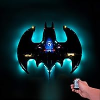 RC LED Light Kit for Lego Batwing 1989 76161, Lighting Kit Compatible with Lego 76161 (Not Include Building Block Set) (with Remote Control)