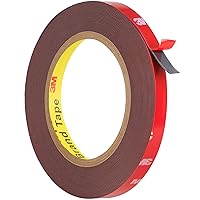 Double Sided Tape Heavy Duty, Waterproof Mounting Foam Tape, 33ft Length, 0.4in Width, Strong Adhesive Tape for LED Strip Lights, Automotive, Home, Office Decor, Outdoor, Made of 3M VHB Tape