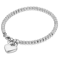 OIDEA Damen Infinity Perlenkette Armband: Exquisit Herz Unendlichkeitszeichen Kugel Perlen Kugelkette Armkette Armreif Handgelenk Armschmuck Geschenk für Frauen Mutter Freundin