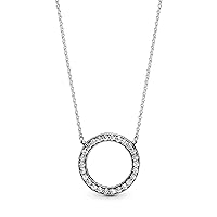 Pandora Signature Double Circle reversible necklace