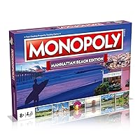 MONOPOLY Board Game - Manhattan Beach Edition: 2-6 Players Family Board Games for Kids and Adults, Board Games for Kids 8 and up, for Kids and Adults, Ideal for Game Night