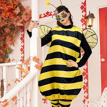 Bee Costume Kit Halloween Bee Cosplay Costume Women Honey Bee Costume Accessories Halloween Honeybee Cosplay Party Favors