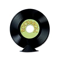 Beistle 12-Pack Personalize Plastic Record Centerpieces, 9-Inch