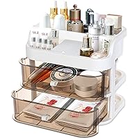 Makeup Organizer, Large Cosmetic Display Cases Storage Box Brush Holder Jewelry Storage Case for bathroom organizer, bedroom dresser