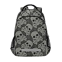 ALAZA Skull Paisley Halloween Backpack Purse for Women Men Personalized Laptop Notebook Tablet School Bag Stylish Casual Daypack, 13 14 15.6 inch