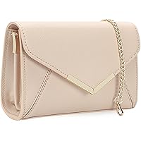 DEXMAY Women Envelope Clutch Faux Saffiano Leather Evening Handbag Foldover Clutch Bag Formal Dressy Purse