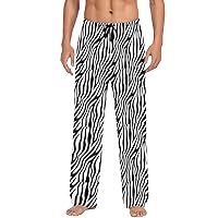 ALAZA Men's Zoo Animal Zebra Sleep Pajama Pant