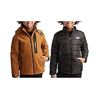 Reebok Boys' Winter Coat – Waterproof Softshell Jacket with Removable Puffer Parka – System Ski Jacket for Boys (8-20)