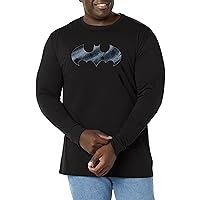 DC Comics Big & Tall Battle Scarred Batman Men's Tops Long Sleeve Tee Shirt