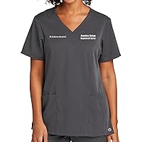 TEEAMORE Custom Embroidered Women's Medical Scrub Set Add Your Text Medical Premiere Flex V-Neck Top & Bottom