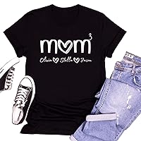 Custom Mom 3 Shirt, Personalized Mother T-Shirt With Kids Names, Mother's Day Gift For Mama