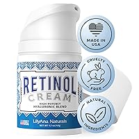 LilyAna Naturals Retinol Cream for Face - Made in USA, Retinol Cream, Anti Aging Cream, Retinol Moisturizer for Face and Neck, Wrinkle Cream for Face, Retinol Complex - 1.7oz