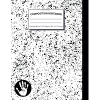 Left Handed Notebook: Left Handed College Ruled Notebook | 110 pages, 8.5 x 11 inches | Black and White Theme (Yiddish Edition)