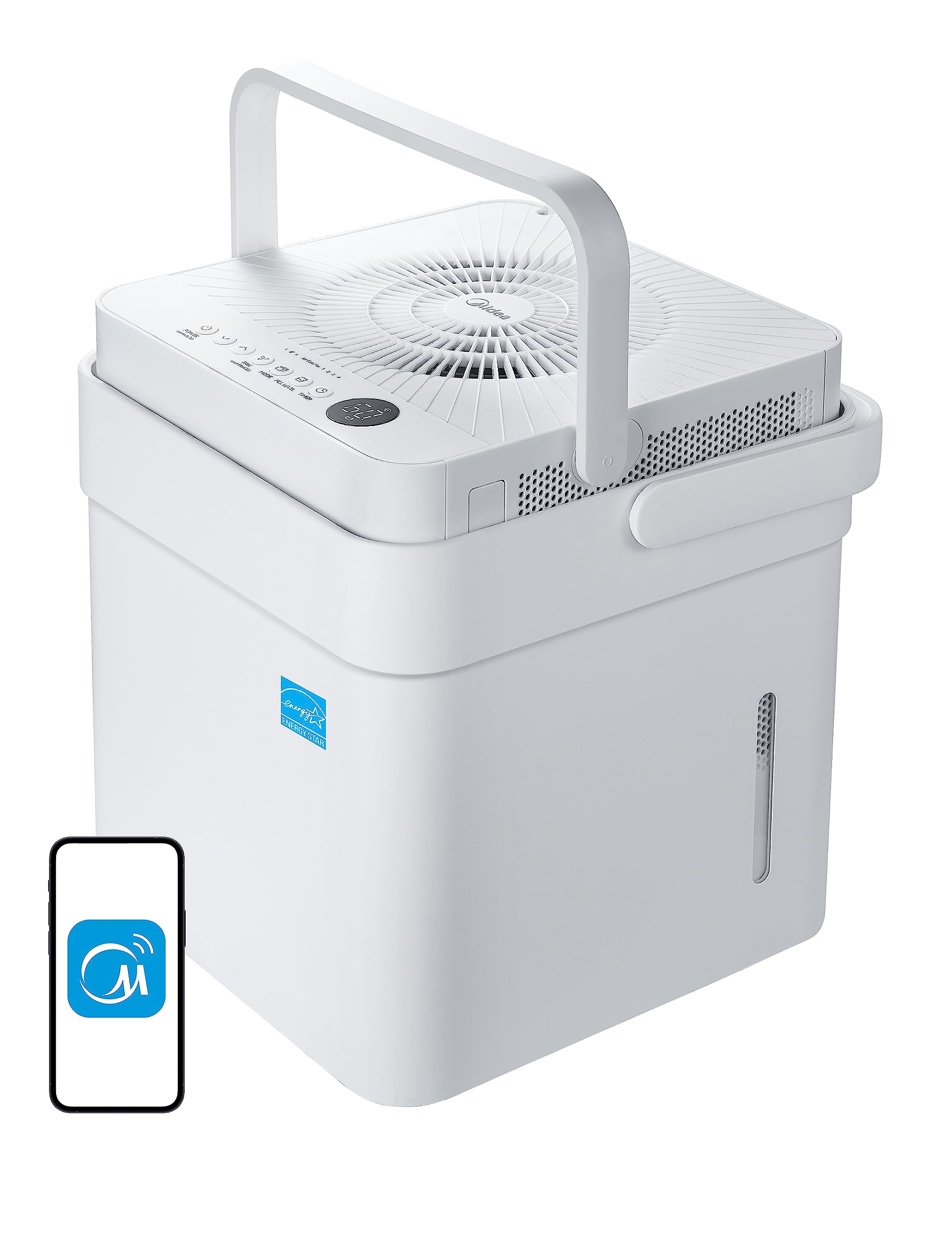 Midea Cube 35 Pint Dehumidifier for Basement and Rooms at Home for up to 3,500 Sq. Ft., Smart Control, Works with Alexa (White), Drain Hose Included, ENERGY STAR Most Efficient 2022