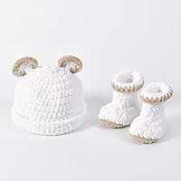 KikaPaka Beginner's Crochet Kit - Create Velvet Baby Bear Beanie & Booties | Knitting Kit for Beginners