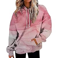 XHRBSI Hoodies For Teens Women's Fashion Daily Versatile Casual Crewneck Sweatshirts Graphic Daily Long Sleeve Gradient