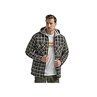 Mens Riggs Workwear Long Sleeve Hooded Flannel Work Jacket