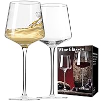 PARACITY Wine Glasses Set of 2, Red Wine Glasses, Clear Glass, Wine Glasses for Red and White Wine, Christmas Gifts, 15oz White Wine Glasses for Women, Men, Wedding and Birthday