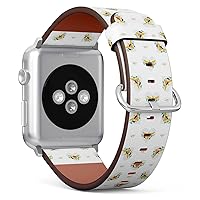 Compatible with Apple Watch Band 38mm 40mm 41mm (Virgin Islands Us Flag Heart Pattern) Replacement Vegan Leather Strap for iWatch Series 8 7 6 5 4 3 2 1 Ultra SE
