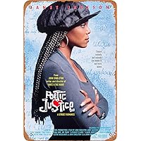 Poetic Justice Movie Poster Retro Metal Sign Vintage Tin Sign for Cafe Bar Home Wall Decor 12 X 8 inch