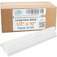 IDL Packaging 1/2 (0.43-inch) x 10 Full-Size Glue Sticks for Professional  Glue Guns, Amber (Pack of 100) - Strong Bonding Strength - Hot Glue Sticks