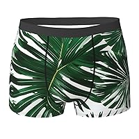 Herb Plant Leaves Ultimate Comfort Men's Boxer Briefs â€“ Stretch Cotton Underwear for Daily Wear and Sports