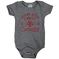 Crazy Dog T-Shirts Sugar Rush Candy Company Baby Bodysuit Cute Sweet Treat Jumper For Infants