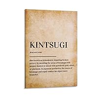 ShEraf Kintsugi Definition Kintsukuroi Definition Poster Vintage Wall Art Canvas Art Poster And Wall Art Picture Print Modern Family Bedroom Decor Posters 12x18inch(30x45cm) 29.0