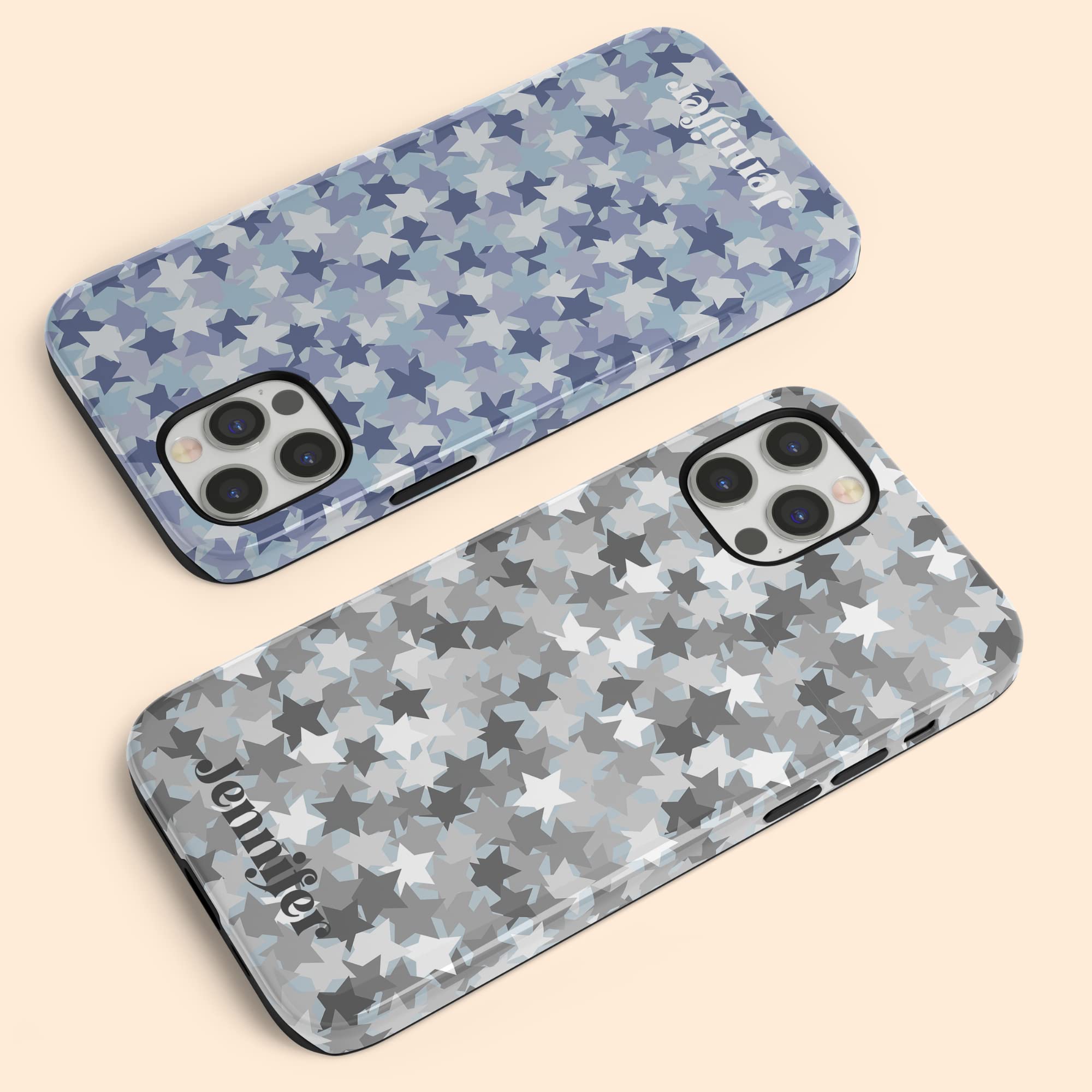 Artisticases Custom Name Stars Camo Case for Women, Personalized Name Case, Designed for iPhone 14 Plus, iPhone 13 Pro Max, iPhone 12 Mini, iPhone 11, iPhone X/XS Max, iPhone ‎XR, iPhone 7/8‎