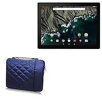 BoxWave Case for Google Pixel C (Case by BoxWave) - Quilted Carrying Bag, Soft Synthetic Leather Cover w/Diamond Design for Google Pixel C - Navy