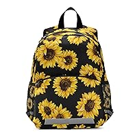 ALAZA Stylish Yellow Sunflower Backpack School Daypack Harness Safety with Removable Tether