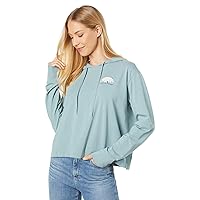 Life is Good Optimistic By Nature Crusher-Flex™ Boxy Hoodie Smoky Blue LG (US 12-14)