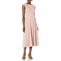 JS Collections Women's Sequin and Stretch Blocked Short Sleeve Midi Length Dress with Seamed in Crepe Waistband