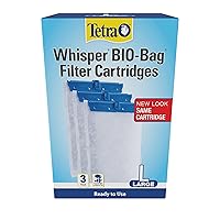 Whisper Bio-Bag Filter Cartridges For Aquariums - Ready To Use BLUE, Large, 3 Count (Pack of 1)